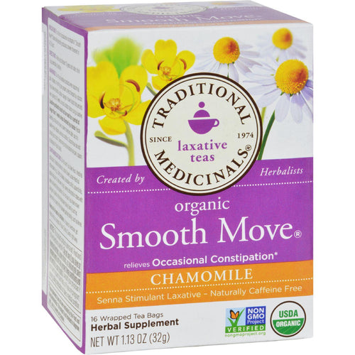 Traditional Medicinals Organic Smooth Tea - Senna Chamomile - 16 Bags