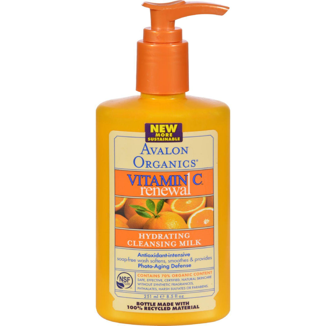 Avalon Organics Hydrating Cleansing Milk Vitamin C - 8.5 Fl Oz