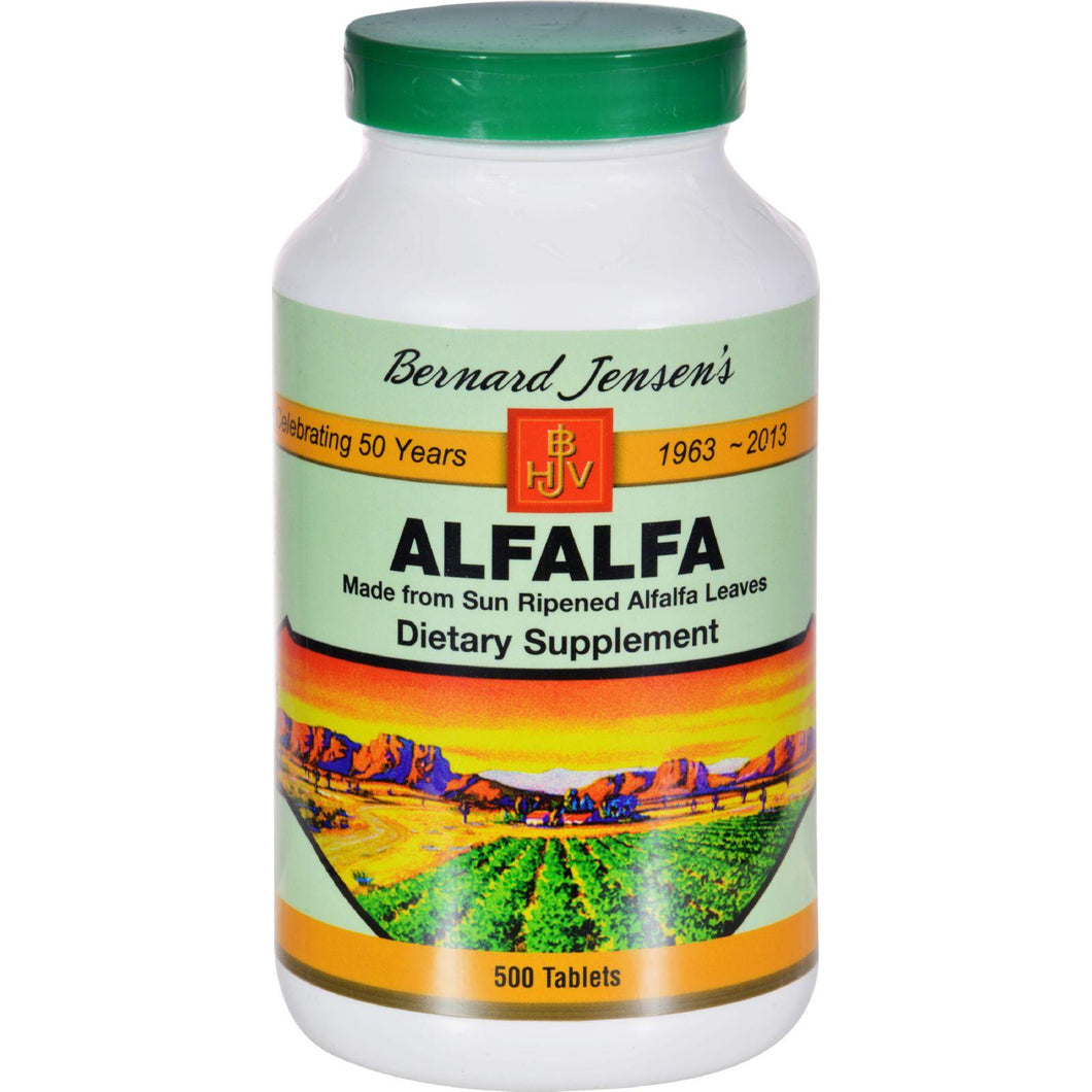 Bernard Jensen Alfalfa Leaf Tablets - 550 Mg - 500 Tablets