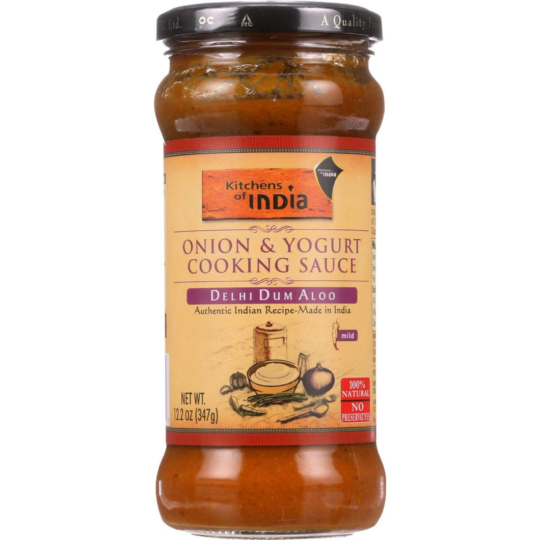 Kitchen Of India Cooking Sauce - Onion And Yogurt - Delhi Dum Aloo - 12.2 Oz - Case Of 6