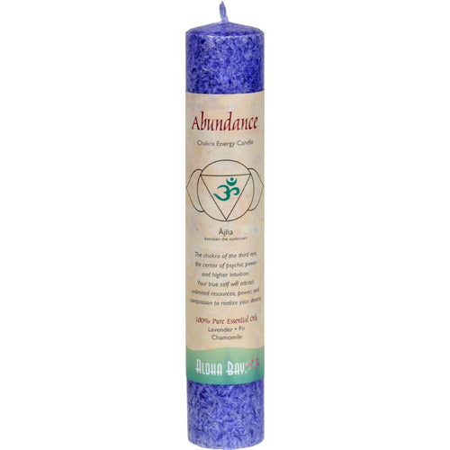 Aloha Bay Chakra Pillar Candle Abundance Indigo - 1 Candle