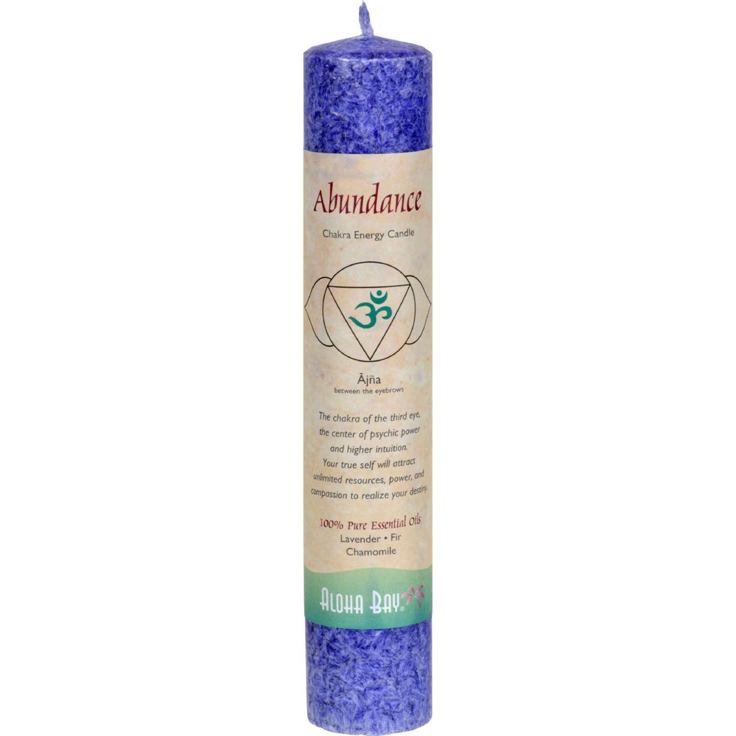 Aloha Bay Chakra Pillar Candle Abundance Indigo - 1 Candle