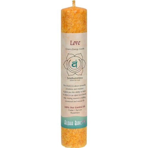 Aloha Bay Chakra Pillar Candle Love - 1 Candle