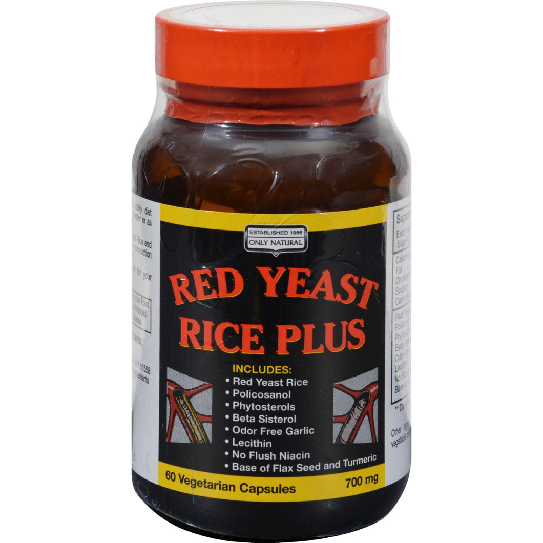 Only Natural Red Yeast Rice Plus - 60 Vcaps