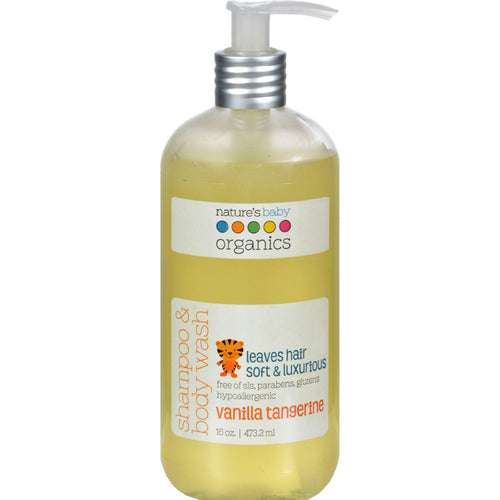 Nature's Baby Organics Shampoo And Body Wash Vanilla Tangerine - 16 Fl Oz