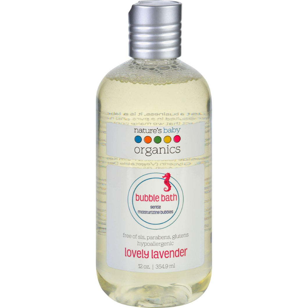 Natures Baby Organics Bubble Bath - Moisturizing - Lovely Lavender - 12 Oz