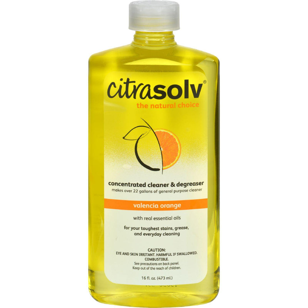 Citrasolv Natural Cleaner And Degreaser Concentrate - Valencia Orange - 16 Oz