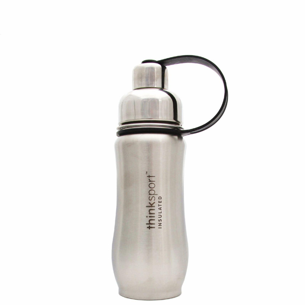 Thinksport Stainless Steel Sports Bottle - Silver - 12 Oz