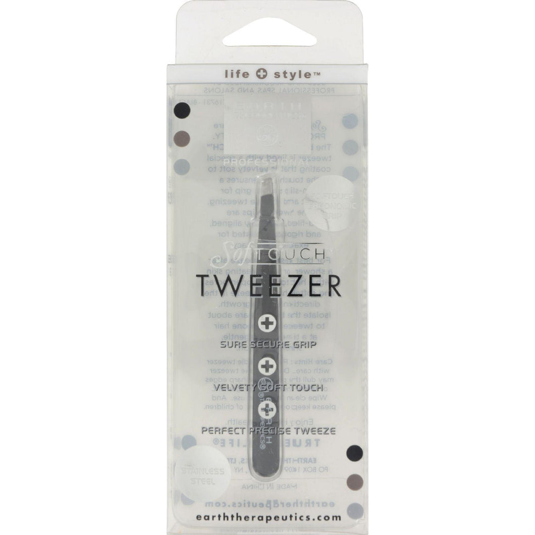 Earth Therapeutics Softouch Tweezer Black - 1 Unit