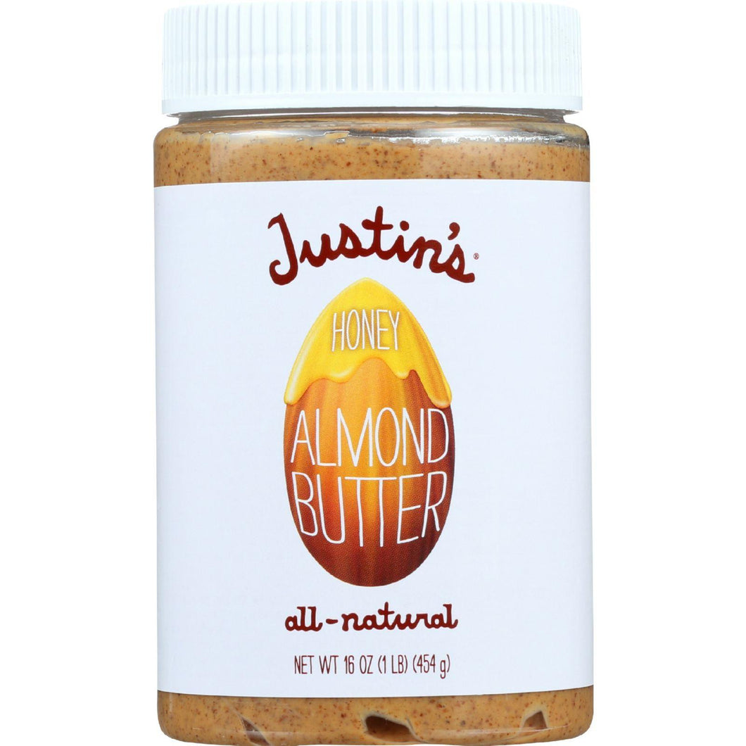 Justins Nut Butter Almond Butter - Honey - Jar - 16 Oz - Case Of 6