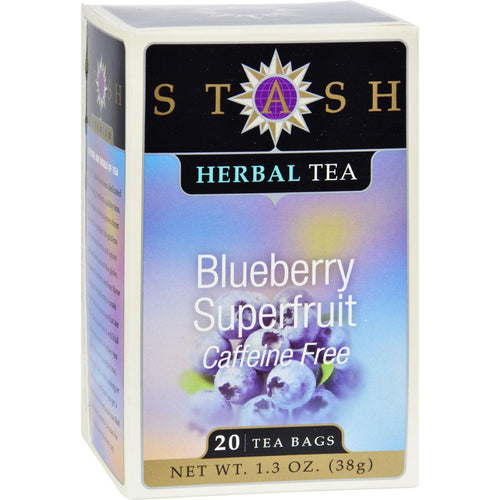 Stash Tea - Herbal - Blueberry Superfruit - 20 Bags - Case Of 6