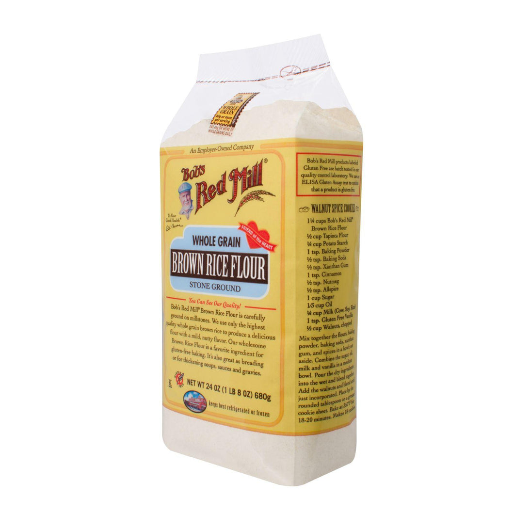 Bob's Red Mill Gluten Free Brown Rice Flour - 24 Oz - Case Of 4