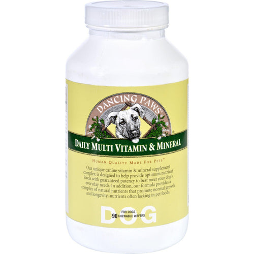 Dancing Paws Daily Multi Vitamin And Mineral - Dogs - 90 Wafers