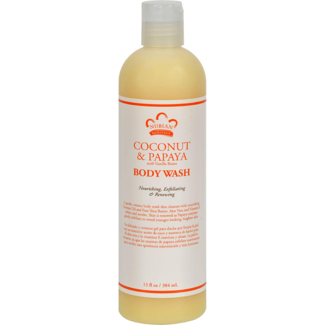 Nubian Heritage Body Wash Coconut And Papaya - 13 Fl Oz