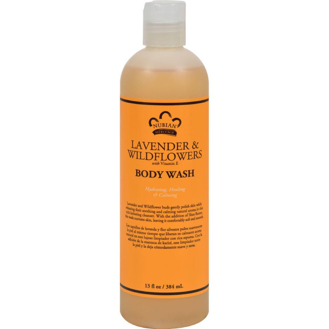 Nubian Heritage Body Wash With Shea Butter Lavender And Wildflowers - 13 Fl Oz
