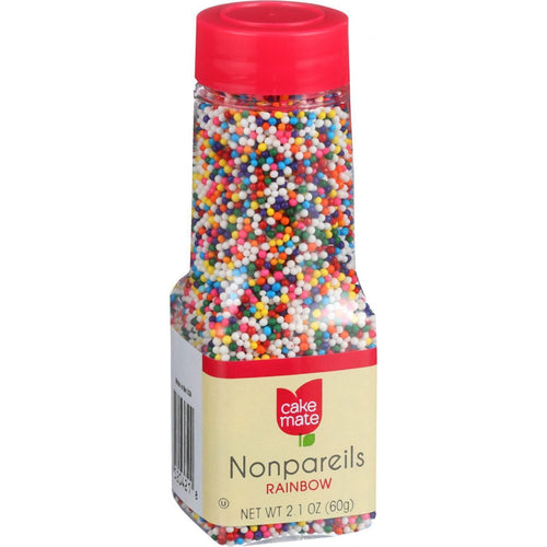 Cake Mate Decorating Decors - Nonpareils - Rainbow - 2.1 Oz - Case Of 6