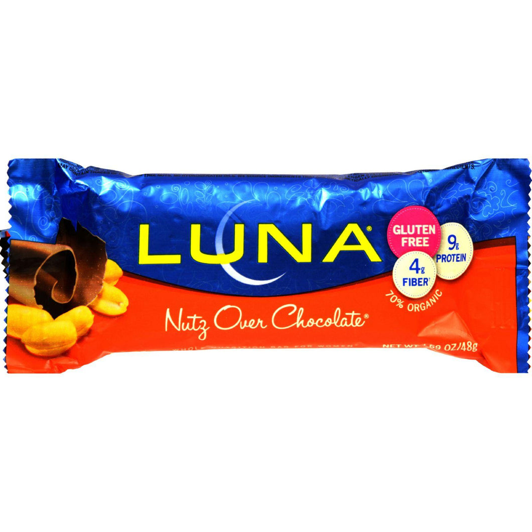 Clif Bar Luna Bar - Organic Nuts Over Chocolate - Case Of 15 - 1.69 Oz