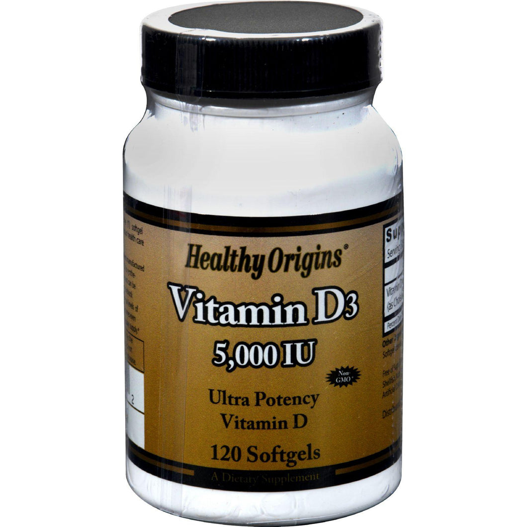 Healthy Origins Vitamin D3 - 5000 Iu - 120 Softgels