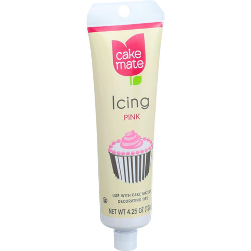 Cake Mate Decorating Icing - Pink - 4.25 Oz - Case Of 6