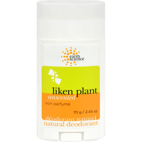 Earth Science Liken Plant Natural Deodorant Unscented - 2.5 Oz