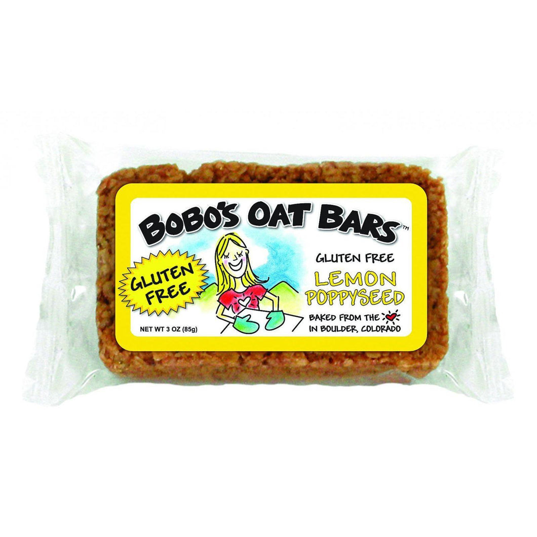 Bobo's Oat Bars - All Natural - Gluten Free - Lemon Poppyseed - 3 Oz Bars - Case Of 12