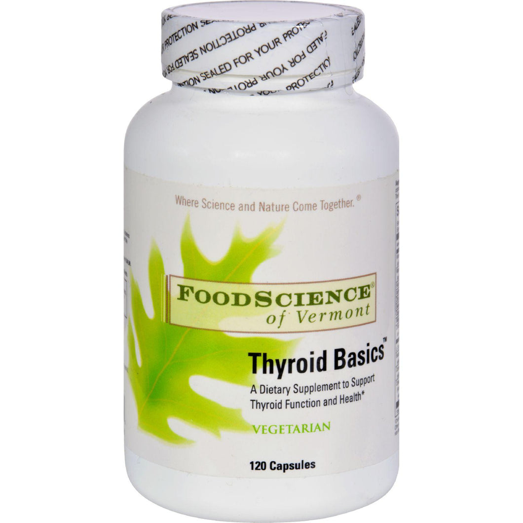 Foodscience Of Vermont Thyroid Basics - 120 Vegetarian Capsules