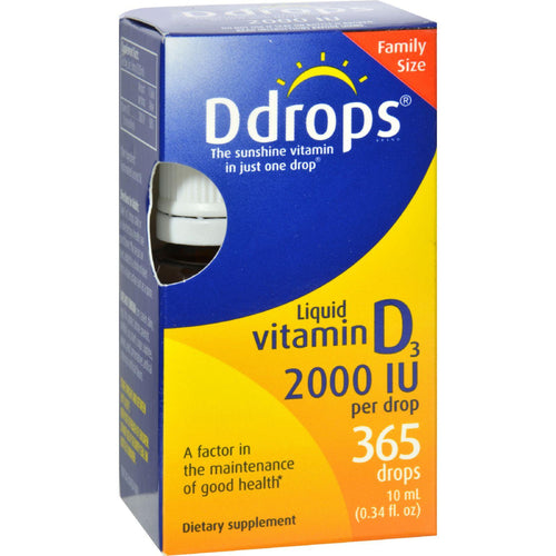 D Drops Liquid Vitamin D3 - 2000 Iu - 0.34 Fl Oz