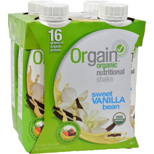 Orgain Organic Nutrition Shake - Vanilla Bean - 11 Fl Oz - Case Of 12