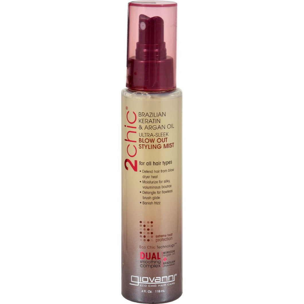 Giovanni 2chic Blow Out Styling Mist With Brazilian Keratin And Argan Oil - 4 Fl Oz