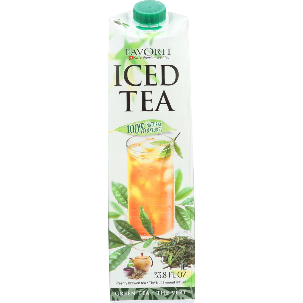 Favorit Tea - Iced - Ceylon Green - 33.8 Oz - Case Of 6