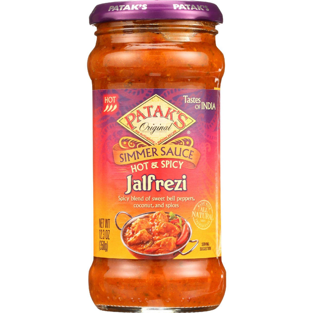 Pataks Simmer Sauce - Hot And Spicy - Jalfrezi - Hot - 12.3 Oz - Case Of 6
