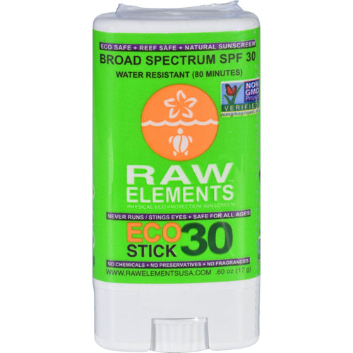 Raw Elements Eco Form Sunscreen Stick - Spf 30 Plus - .6 Oz