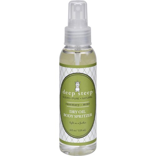 Deep Steep Dry Oil Body Spritzer - Rosemary Mint - 4 Fl Oz