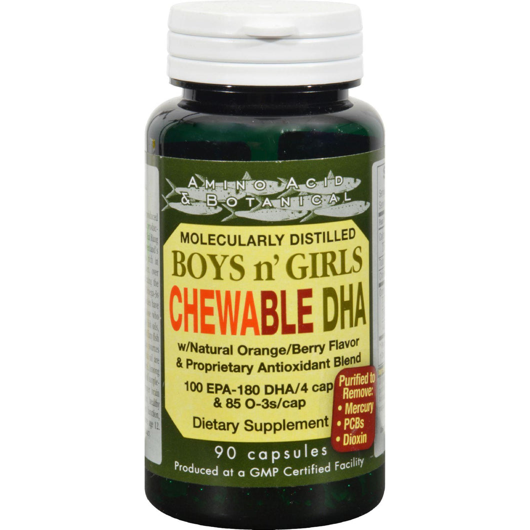 Amino Acid And Botanical Boys N' Girls Chewable Dha - 90 Caps