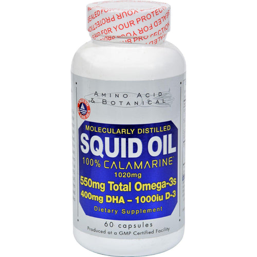 Amino Acid And Botanical Squid Oil With Vitamin D - 60 Caps