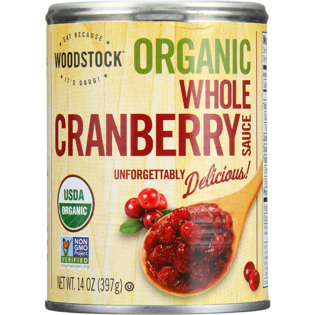Woodstock Cranberry Sauce - Organic - Whole Berry - 14 Oz - Case Of 24