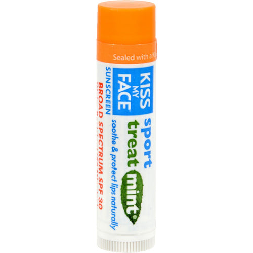 Kiss My Face Lip Balm Sport - Mint - Spf 30 - Case Of 24 - .15 Oz