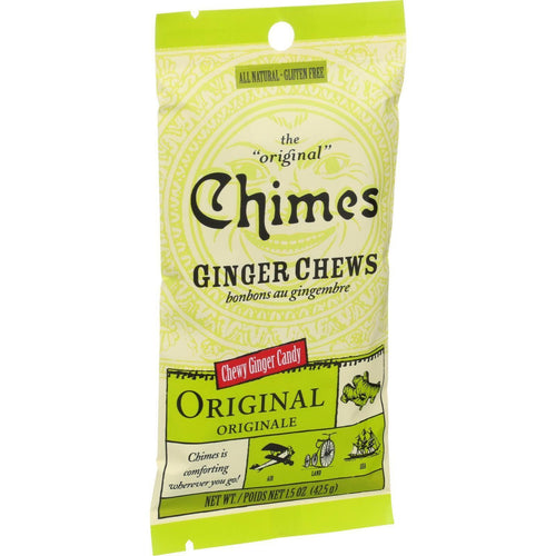 Chimes Ginger Chews - Original Refreshing Ginger - 1.5 Oz - Case Of 12