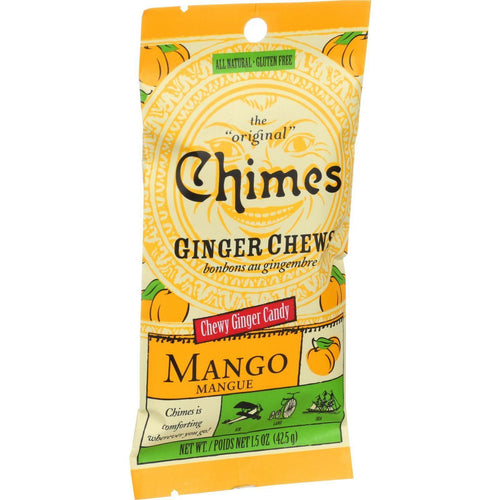 Chimes Ginger Chews - Tropical Mango - 1.5 Oz - Case Of 12