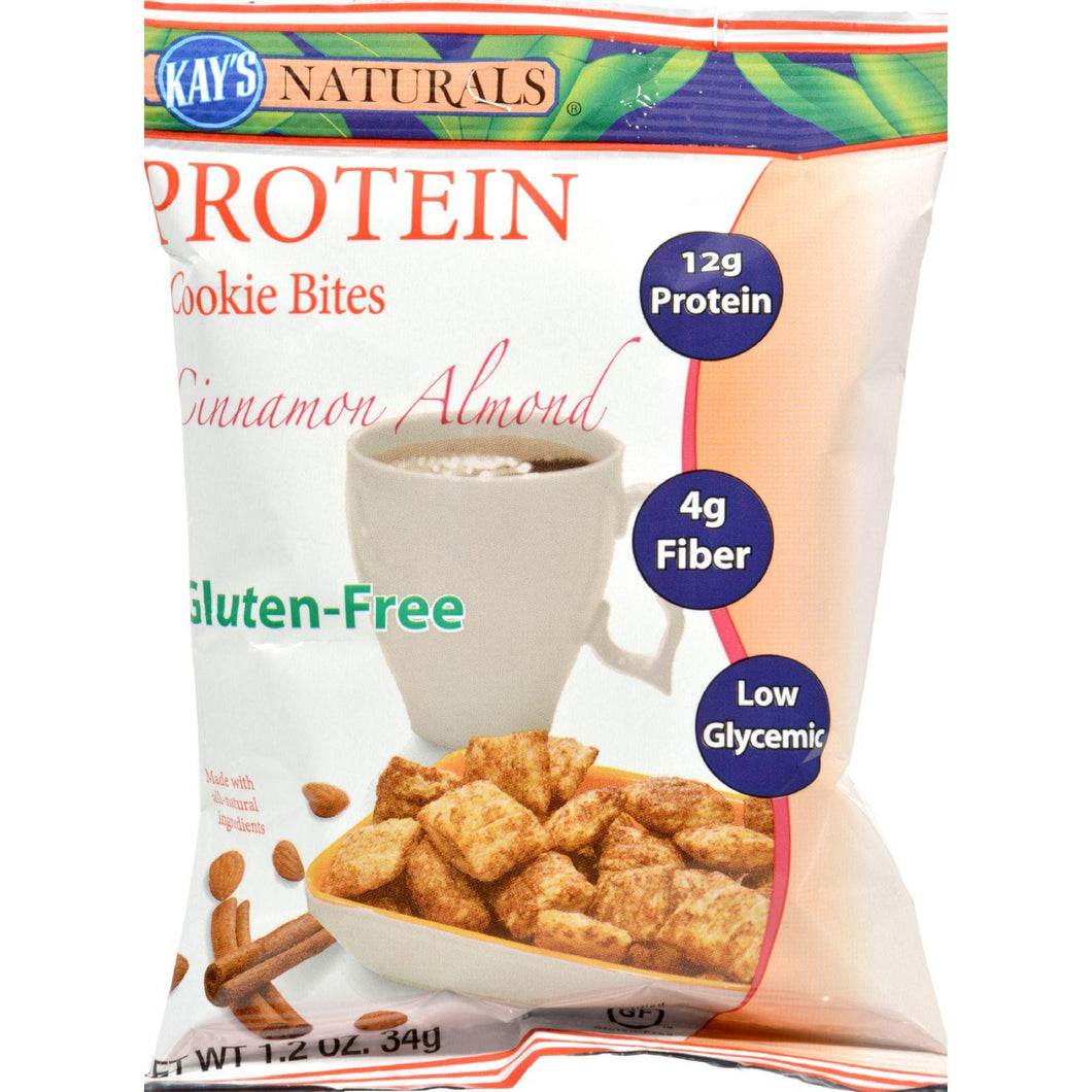 Kay's Naturals Protein Cookie Bites - Cinnamon - Case Of 6 - 1.2 Oz