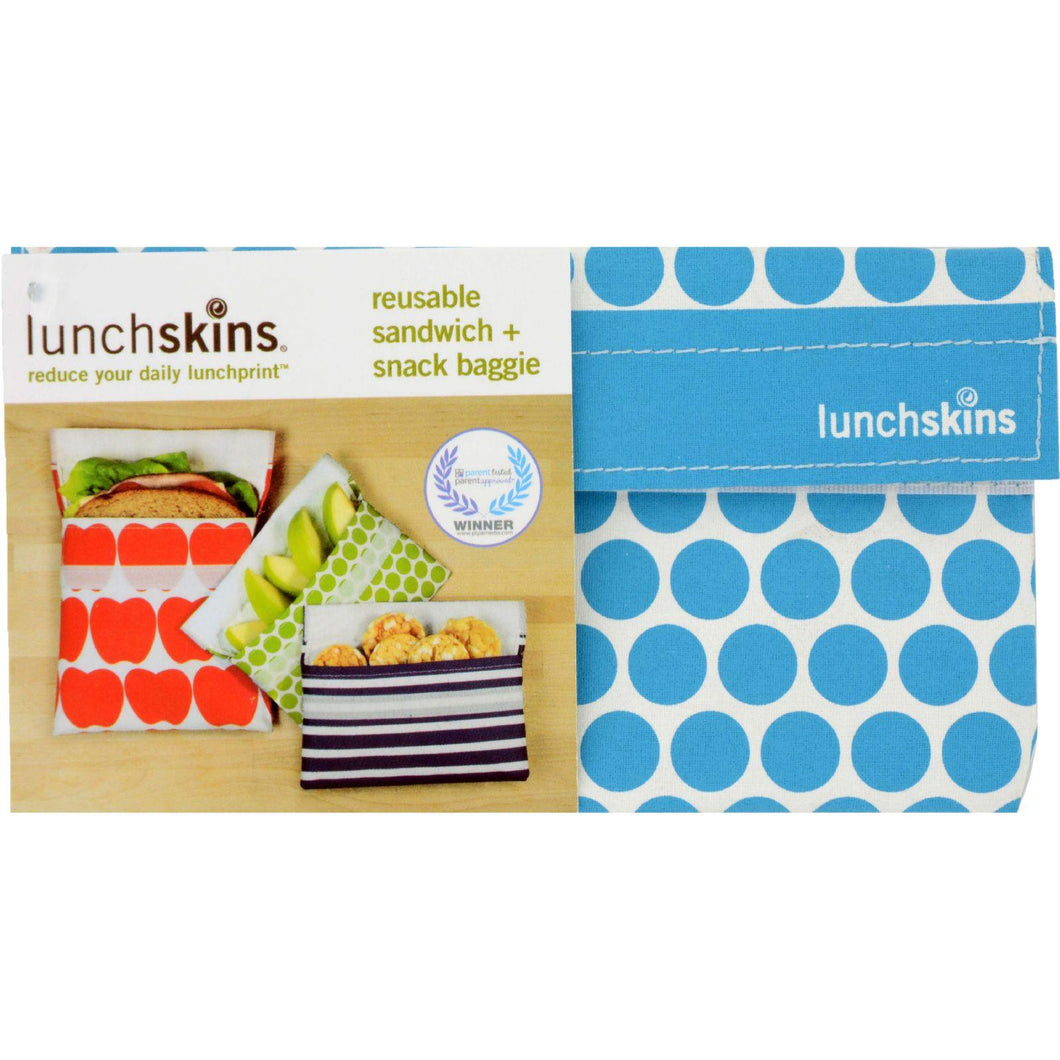 Lunchskins Snack Bag - Aqua Dot