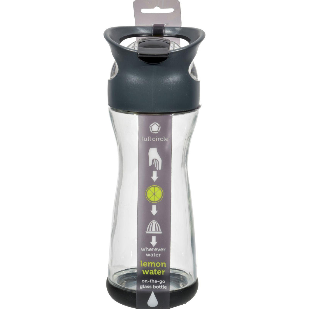 Full Circle Home On The Go Lemon Glass Water Bottle - Blackberry