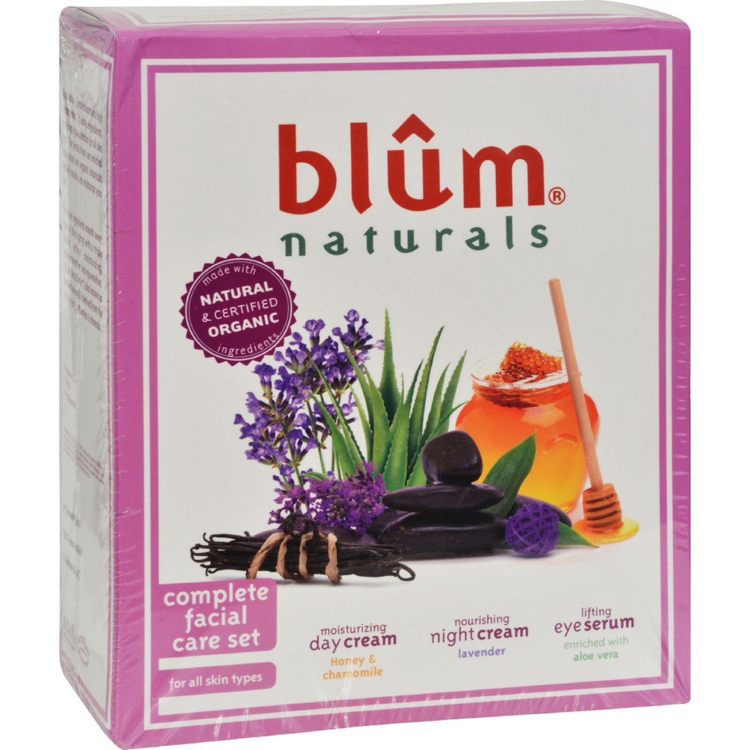 Blum Naturals Complete Facial Care Set - 3 Piece Set