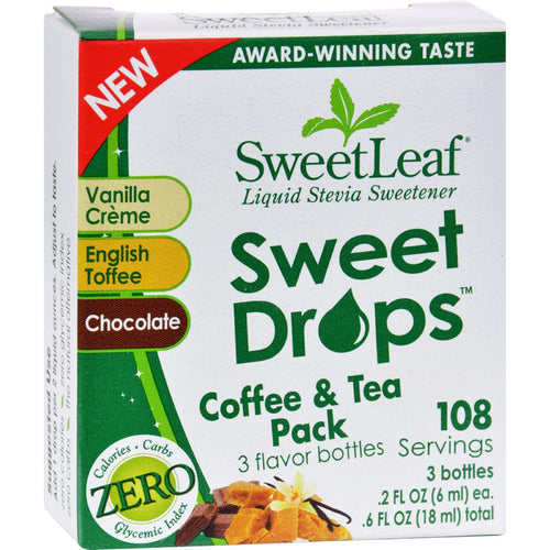 Sweet Leaf Sweet Drops - Coffee And Tea - Case Of 6 - 3 Packs