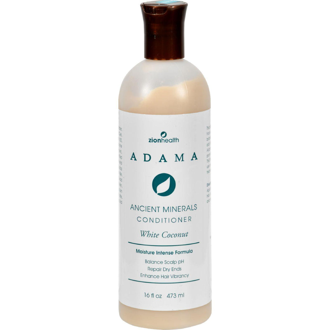 Zion Health Adama Minerals Anti Frizz Conditioner - White Coconut - 16 Fl Oz