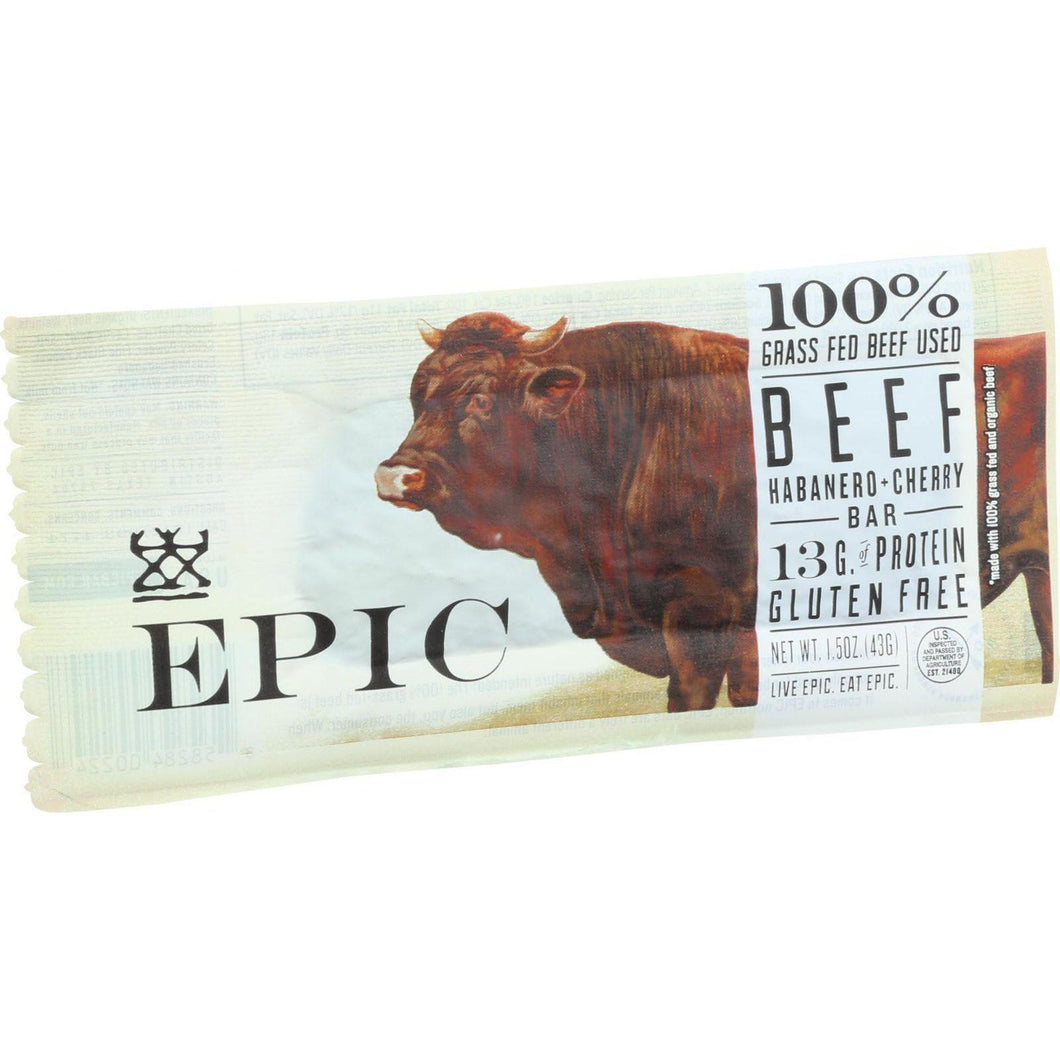 Epic Bar - Beef Habanero Cherry - 1.5 Oz Bars - Case Of 12