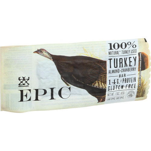 Epic Bar - Turkey Almond Cranberry - 1.5 Oz Bars - Case Of 12