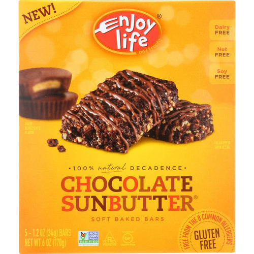 Enjoy Life Bar - Soft Baked - Chocolate Sunseed Crunch - 6 Oz - Case Of 6