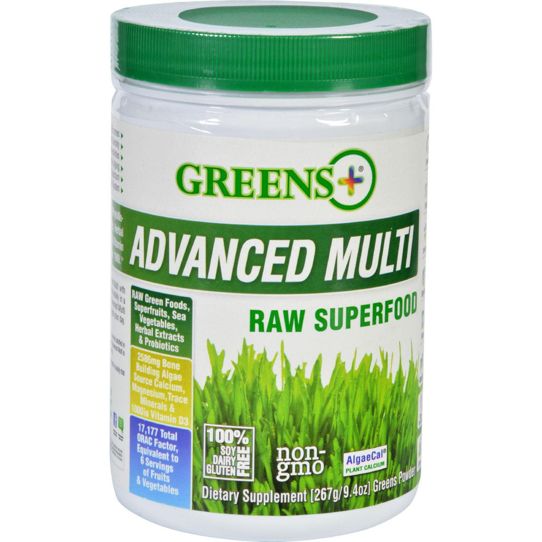 Greens Plus Superfood - Advanced Multi - Raw - 9.4 Oz - Case Of 6