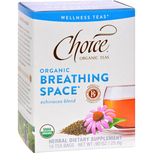 Choice Organic Teas - Organic Breathing Space Tea - 16 Bags - Case Of 6